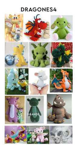 60 Patrones Dragones Amigurumi