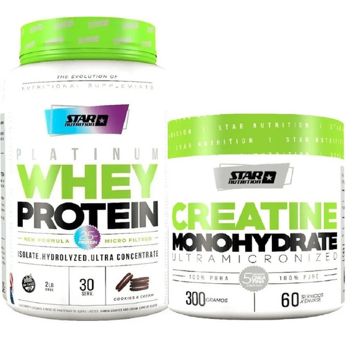 Premium Whey Proteina 2lb+creatina Monohydrate 300g