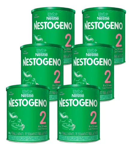 comprar Nestogeno 2 Fórmula Infantil 6-12 Meses Kit Cu002F6 Latas 800g