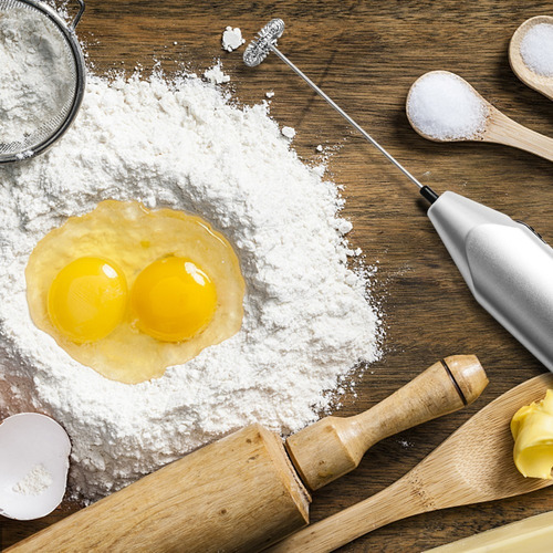 Batidora De Huevos, Espumador De Leche Eléctrico