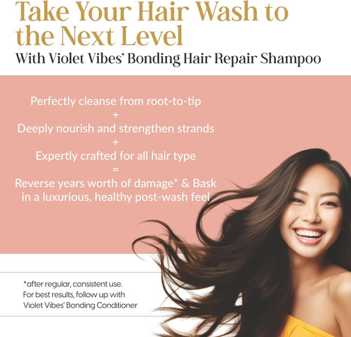 Shampoo Reparador De Cabelo Violet Vibes Bonding | Fórmula D