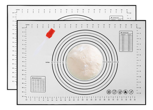 Tapete De Silicona Grande Para Pasteleria, Paquete De 2 Alfo