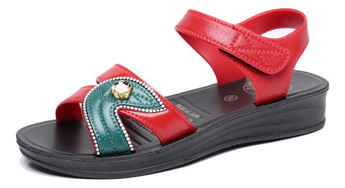 Sandalias Verano Mujer Zapatos Cómodos Cuero Pu 2024