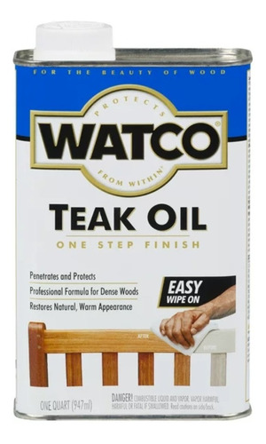 Aceite Teca Watco Acabado De Teca Protección Madera 32oz Xtr