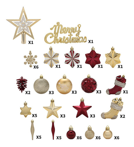 Juego De 70 Esferas De Navidad,adornos De Bolas De Navidad