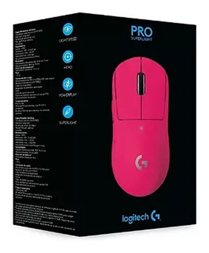 Imagen 4 de 4 de Mouse Gamer Logitech G Pro X Superlight Magenta -crazygames