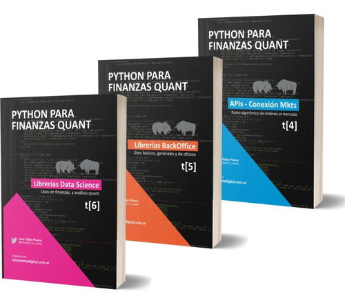 Libros Aprendé Python Desde 0 Trading Quant - Combo 3 Tomos