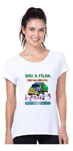 Imagem 1 de 4 de Camiseta Infantil Menina - Filha Do Caminhoneiro
