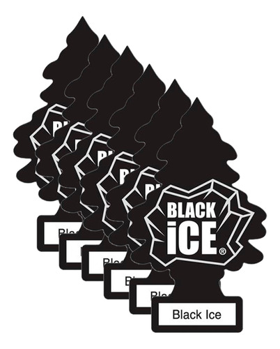 Pinos Aromáticos Auto Little Trees - Black Ice - Pack 6u -