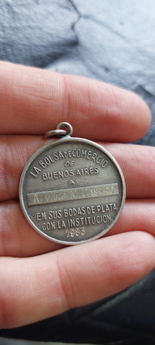 Medalla Plata Bolsa Comercio Bs As 86 Consultar Stock (Usado)