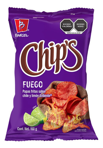 3 Pack Papas Fritas Fuego Chips Barcel 150