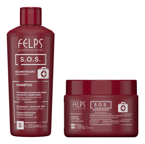 Felps Kit S.o.s Shampoo 250ml + Mascara 300g