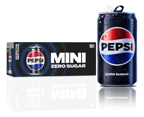 Pepsi Soda Sin Azucar, Mini Latas De 7.5 Onzas, (paquete De 