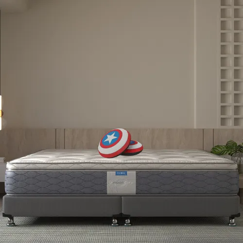 comprar Colchón Restonic King Size Nápoles Élite Foam Viscoelástico + 2 Cojines Superheroe