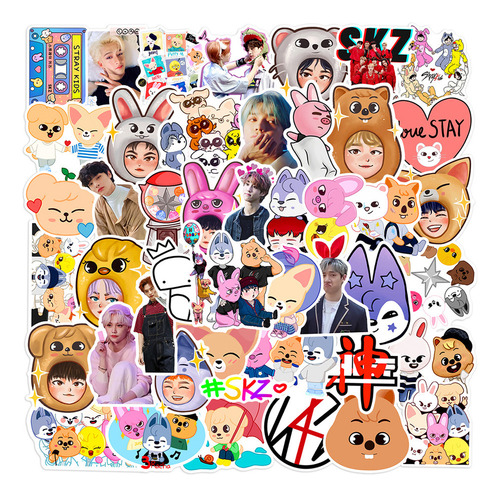2025 Pegatinas De Dibujos Animados Kpop Stray Kids Skzoo,