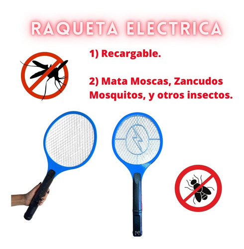 60 Raquetas Electricas Recargables Mata Zancudos Y Moscas