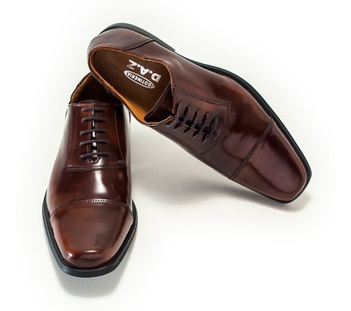 Zapato De Cuero Tipo Charol Goma Hombre Envio Gratis