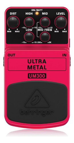 Pedal Guitarra Distorsion Heavy Metal Ultra Behringer Um300