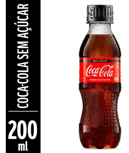 Refrigerante Coca Cola Zero Pet 200ml - Kit Com 12 *promoção