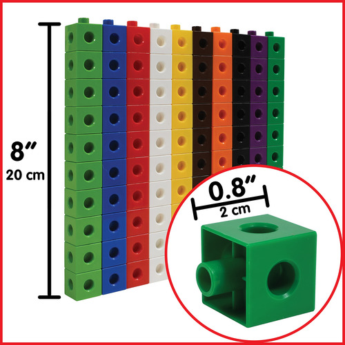 Juego De 100 Cubos De Conexión Para Construcción Y Matemátic