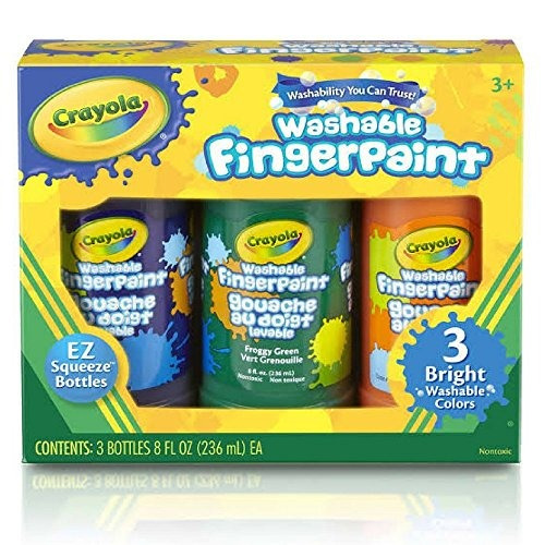 Crayola Lavable Bright Fingerpaint Colores Secundarios 3 Ea