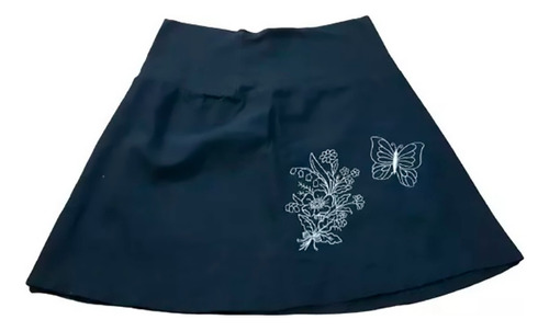 Pollera Falda Maternal Embarazada Jeans Cintura Elastizada