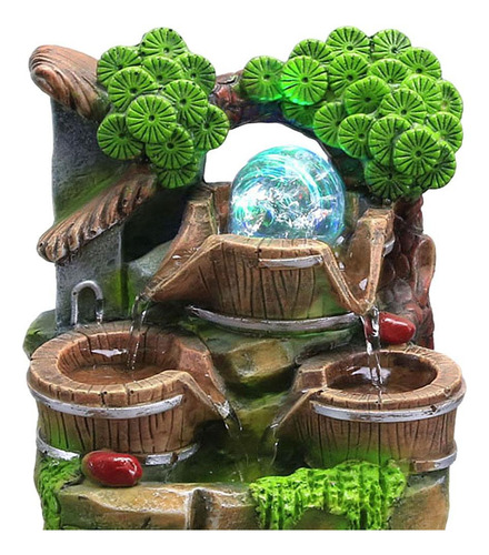 Cascada De Fuente De Mesa Con Adorno De Luz Led Para Spa F