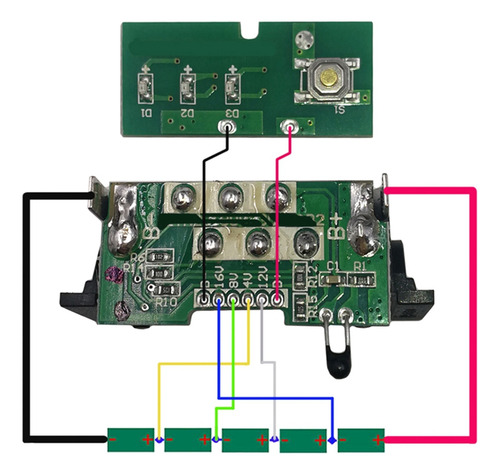 Batería De Iones De Litio Dcb200 Bms Pcb, Circuito Protector