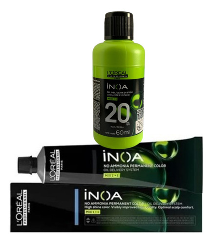 Tintura Inoa Loreal Sin Amoniaco Incluye Oxidante 20 Vol Tono 9 Rubio Muy Claro Fundamental