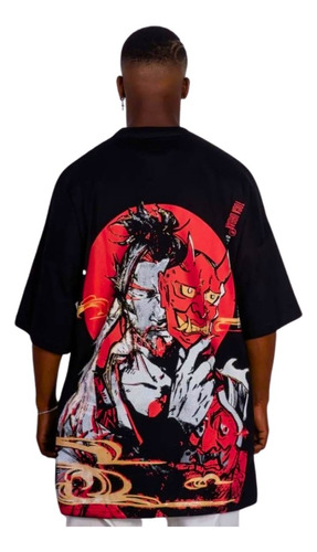 Remera Oversized Samurai Unisex 100% Algodón Premium