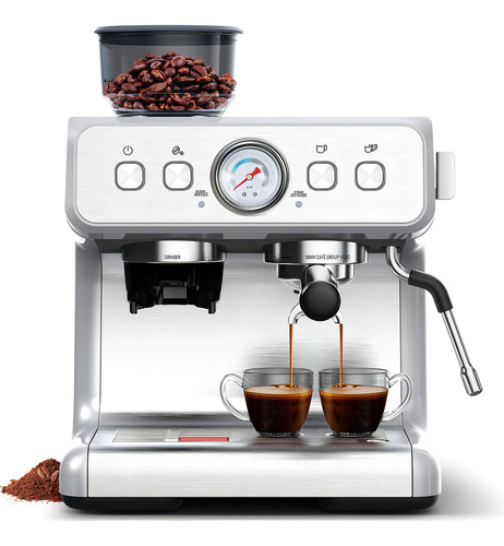 Máquina De Café Expreso 15 Bares Con Molinillo Barista