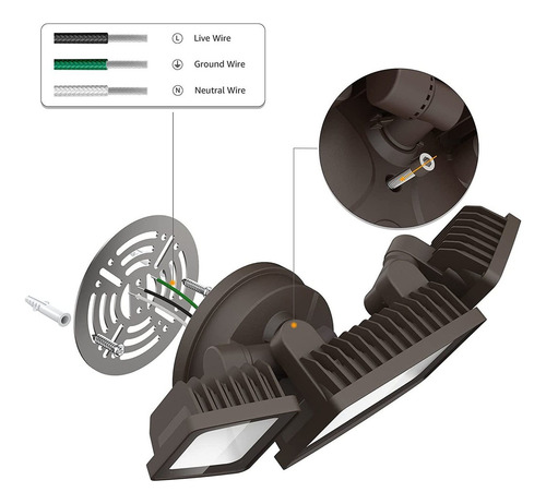 Onforu 55w Led Security Light, 5500lm Super Bright Outdoor F