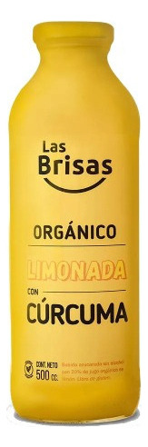 Limonada Orgánica Las Brisas Con Cúrcuma Vegana 500ml