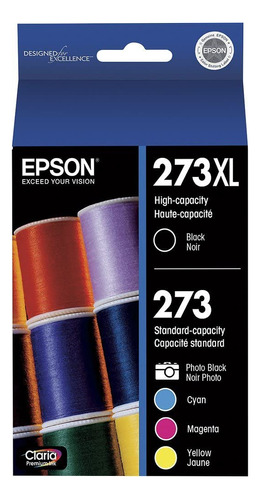 Epson 273xl/273 Cartucho De Tinta De Color Negro Y Color, C/