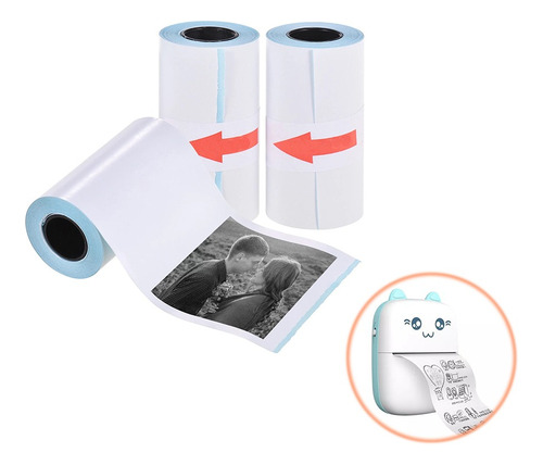 Papel Adhesivo Impresora Térmica 30x57mm Etiquetas 3 Rollos
