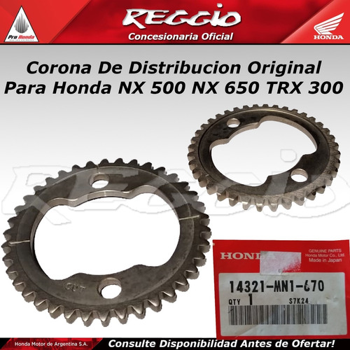 Corona De Distribucion Original Para Honda Nx 650 / Trx 300