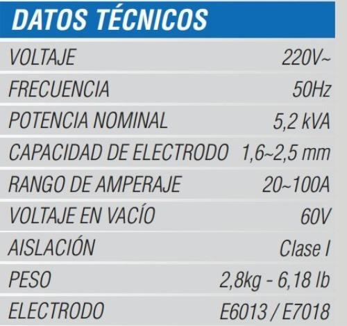 Soldadora Inverter 100amp Electrodo 2,5 - Ultrapequeña