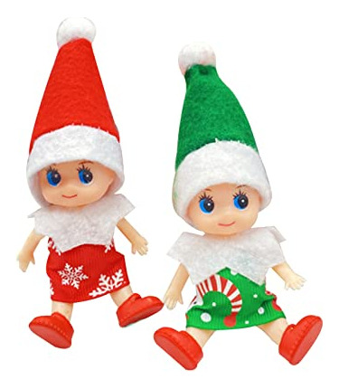 Quesoandu 2 Piezas Christmas Elf Muñecas Angel Baby Dhqzq