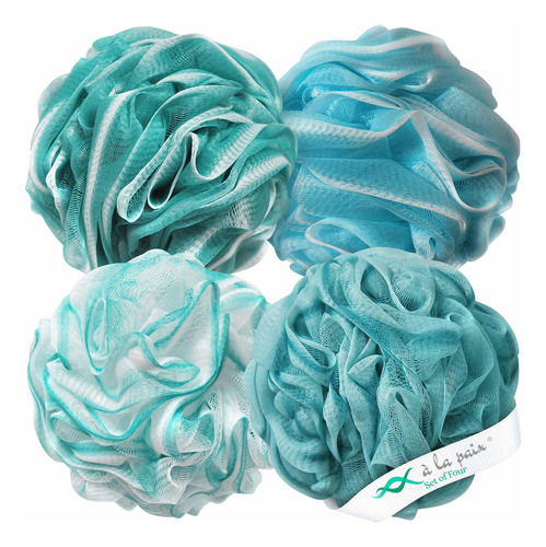 Esponja De Baño Loofah Xl De 2.65 oz, Juego De 4 Colores .