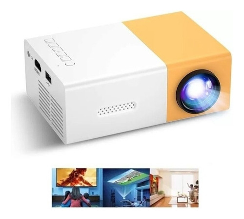 Proyector Led Portátil Lazhu 3d De Cine En Casa Yg300 2024