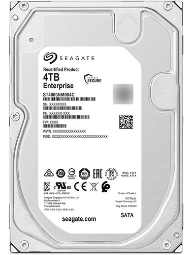 Seagate Enterprise - Disco Duro Interno (4 Tb, Sata, 3,5 Pu.