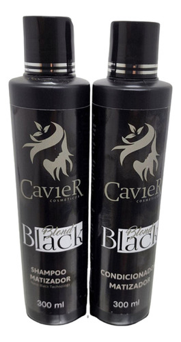Kit Sh - Con Matizador Black Blond 300ml Cavier Cosmeticos