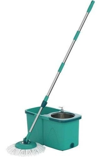 Imagem 2 de 6 de Balde Mop Esfregão Flashlimp Pro C/ Centrifuga Inox E Refil