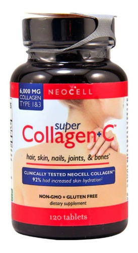 Super Colageno Tipo 1 Y 3 Con Vitamina C 120 Tabletas