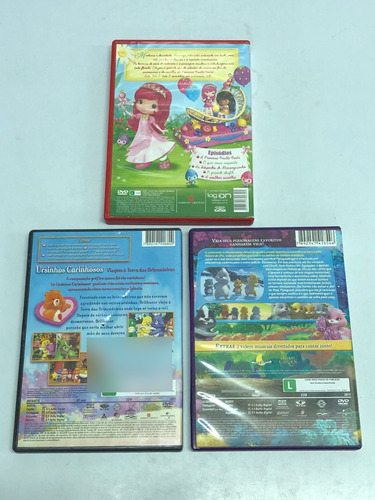 03 Dvds Desenhos Moranguinho E Ursinhos Diversos Dublado (Usado)