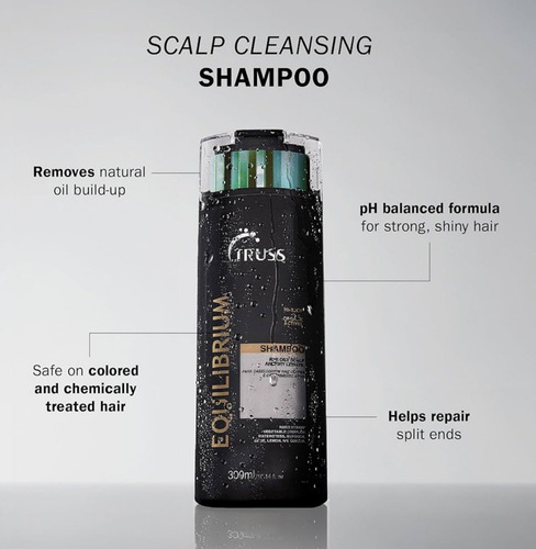 Truss Equilibrium Shampoo & Acond 300ml / Cuero Cab Graso