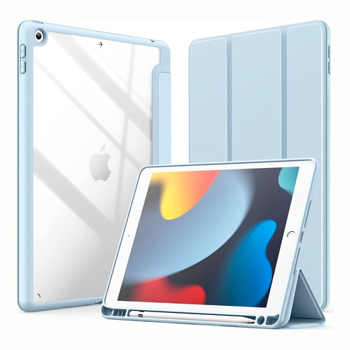 Funda Smart iPad 10.2 7ma / 8va / 9na Gen Transparente Celes