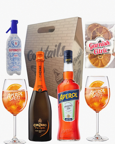 Aperol + Espumante Spritz Cinzano + 2 Copas + Citric + Sifon