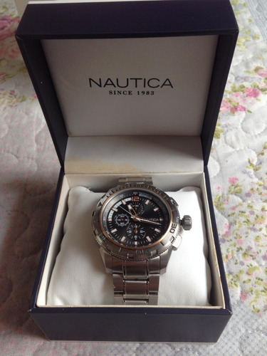 Nautica Nst 101 Chrono Stainless Steel Bracelet A24550g