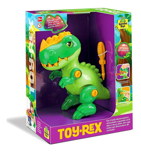 Imagem 1 de 5 de Dinossauro Toy Rex Monta E Desmonta - Samba Toys